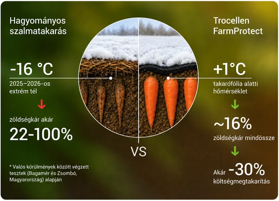 Összehasonlító ábra: FarmProtect vs. hagyományos szántóföldi tárolás